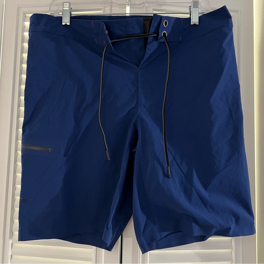 QOR Mens Shorts Size 34 Drawstring Boardshort Blue